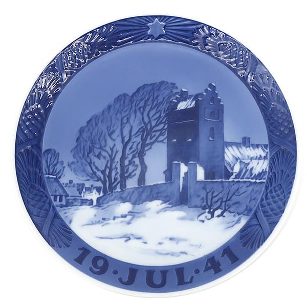 ロイヤルコペンハーゲン 食器 イヤープレート 1940年代  陶磁器 ブルー ヴィンテージ 北欧 飾...