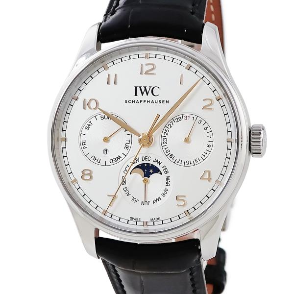 【3年保証】 IWC ポルトギーゼ・パーペチュアル カレンダー 42 IW344203 OH済 シル...