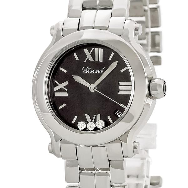 【3年保証】 ショパール ハッピースポーツ 278477-3014 純正ダイヤ デイト ローマン バ...