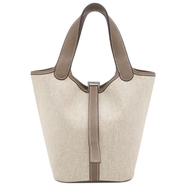 エルメス ハンドバッグ ピコタン PM トワルアッシュ ベージュ ベージュ