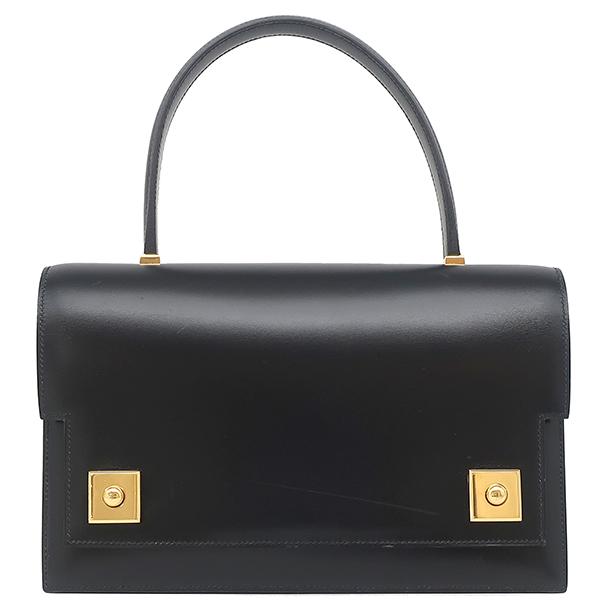 エルメス ハンドバッグ ピアノ ボックスカーフ ブラック 黒
