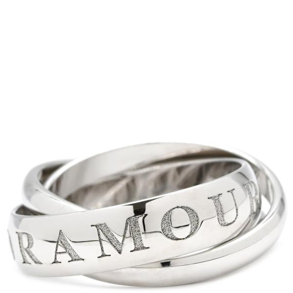 カルティエ リング 指輪 トリニティ 1998年クリスマス限定 シルバー #55 ホワイトゴールド ...