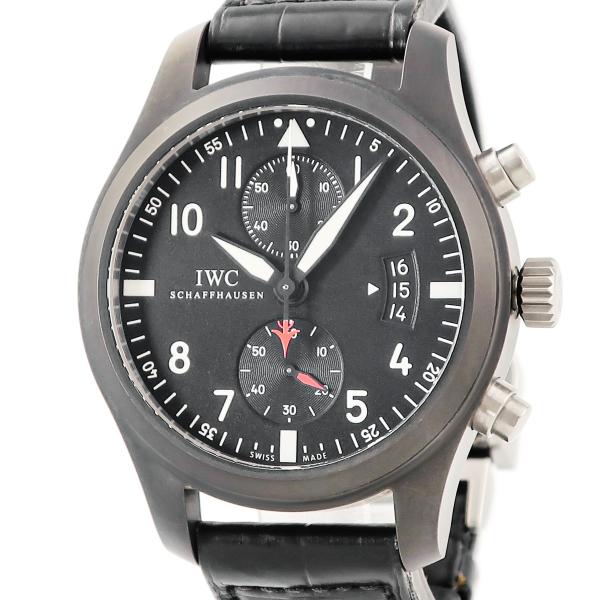 【3年保証】 IWC パイロットウォッチ クロノグラフ トップガン IW388001 ブラック デイ...