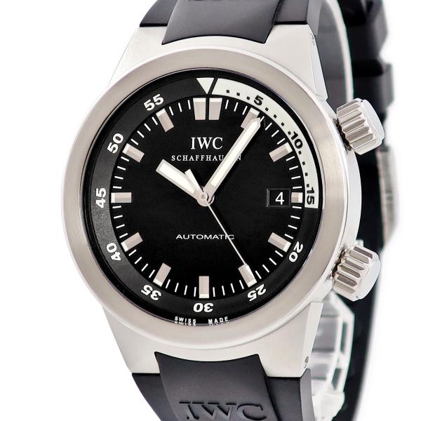 【3年保証】 IWC アクアタイマー オートマティック IW354807 ブラック 黒 逆回転防止付...