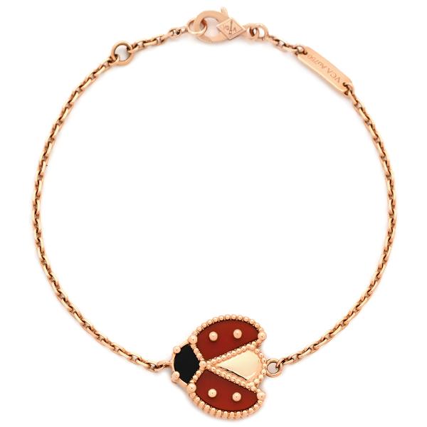 ヴァンクリーフアーペル ブレスレット ラッキースプリング オープンウィング レディバグ ゴールド P...