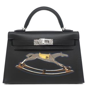 エルメス 2WAYバッグ ケリー ミニケリードゥ シュヴァル ド ボワ ノワール カーフ ブラック 黒 新品 未使用 馬 2025年製 K