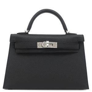 エルメス 2WAYバッグ ケリー ミニケリードゥ 外縫い ヴォーエプソン ブラック ブラック 新品 未使用 黒 ショルダー 2025年製 K