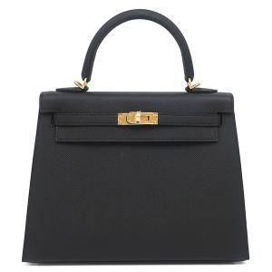 エルメス 2WAYバッグ ケリー ケリー25 外縫い ヴォーエプソン ブラック ブラック 新品 未使用 ショルダー 2026年製 G