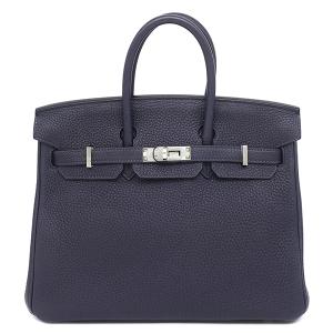 エルメス ハンドバッグ バーキン バーキン 25 トゴ ネイビー ブルーニュイ 紺 D