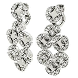 ルイヴィトン ピアス ギャラクシー ギャラクシー ダイヤモンド ホワイトゴールド Q06156 モノグラムフラワー 18K 750 WG スウィング