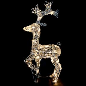 リトルクリスタルトナカイ(L3D366) 電球色LED クリスマス トナカイ 置物 装飾トナカイ クリスマス ディスプレイ｜ibepara