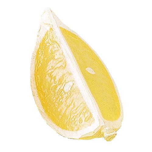 食品サンプル 80mm レモンウェッジ 4個セット フルーツ 食品売り場 ショーウインドウ 店舗用装...