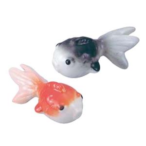 金魚 オブジェ 金魚S（赤黒2個セット）全長6cm 6個セット 魚 ディスプレイ きんぎょ 飾り 装飾品 夏の装飾 海の生物｜ibepara