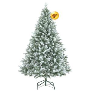クリスマスツリー ウィスラー スノーツリー 180cm（フロック）3分割 店舗用に適したクリスマスツリー チップ表面にスノーを施した加工｜ibepara