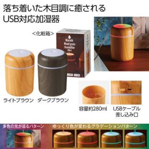 Ｗａｒｍｔｈ 木目調加湿器 280ml 60個販売 USB式 コンパクト 加湿器 販促品 ノベルティグッズW｜ibepara