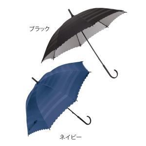 クラッシーボーダー 晴雨兼用長傘 長傘 60本販売 遮光率99％ フチヒートカット加工 紫外線対策 晴雨兼用傘 販促品 ノベルティグッズ｜ibepara