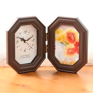 インテリアフォトフレームクロック 24個以上販売 アンティーク フォトフレーム 時計付のフォトフレームクロック 販促品 ノベルティグッズ