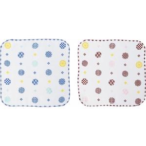 100枚以上販売 ほんの気持ち 丸小紋ガーゼタオルハンカチ ありがとう 敬老会 シルバー景品 介護施設 デイサービス ノベルティグッズ 販促品 景品