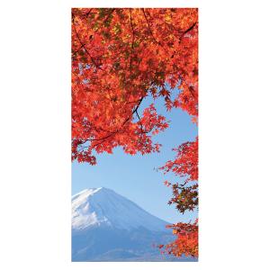 秋の装飾　ディスプレイ　タペストリー　富士紅葉（防炎）　H180×W90ｃｍ　色々なシーンで使える　上下パイプ・上部ひも付き｜ibepara