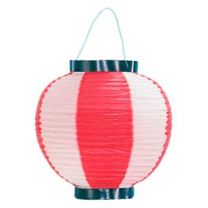 10号丸型提灯 赤/白 幅27cmX高さ30cm ビニール製 丸提灯・灯燈・吊灯