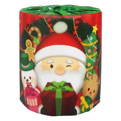 クリスマス景品 トイレットペーパー サンタロール 100個セット サンタパッケージ ノベルティ 販促...