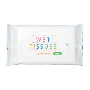 400個単位販売 ホワイト ハンディ ウェットティッシュ 10枚入 日用品 販促品 ノベルティグッズ