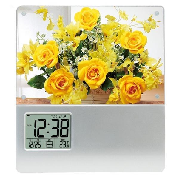 フォトフレーム 時計 ボイスレコーダー付き おしゃれ L版 クロック 写真立て K-886 置時計 ...