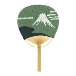 唐月 竹平柄うちわ 富士山 10本以上販売 和柄 うちわ 天然素材の竹うちわ 販促品 ノベルティグッズ｜ibepara