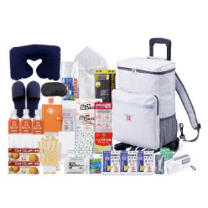 キャリー付き緊急避難セット (TBS-300G) 地震災害だけでなく、集中豪雨災害の事前避難時にも対...