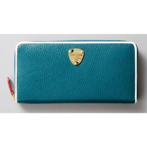 ゴールドファイル LINES ラウンドファスナー長財布f ブラック×ホワイト