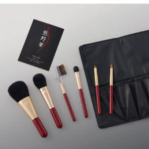 熊野筆 筆の心 化粧筆 6本セット 専用ケース付き 箱入り メイクブラシ