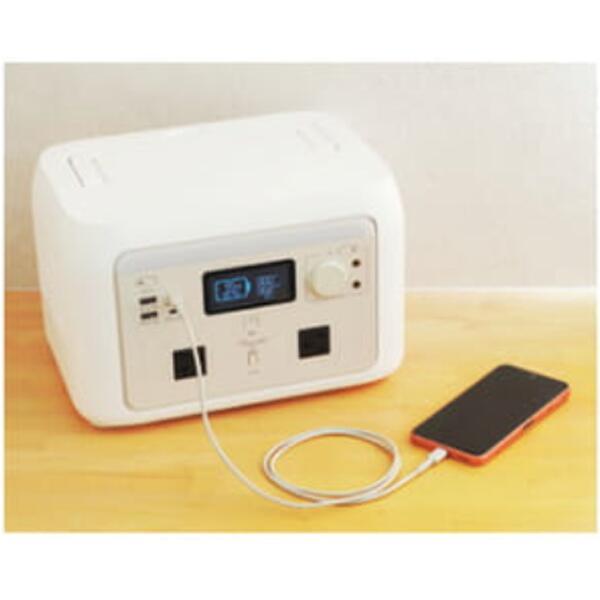 ポータブル電源（PPS-600）急速80分充電のポータブル電源 リン酸系のリチウムイオン電池を採用し...