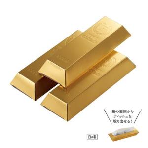 ゴールドバーティッシュ30W 300個販売 ゴールド ボックスティッシュ 金塊型刻印あり 金運 開運 ノベルティ 販促品 景品