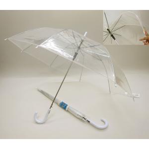 ビニール傘 65cm POE 無地 （ 透明傘 雨傘 長傘 アンブレラ シンプル