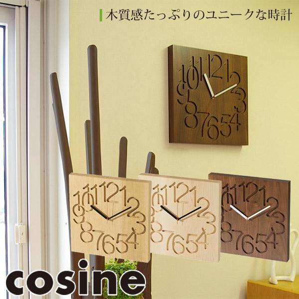 (プレゼント付) コサイン cosine 掛け時計 MUKU時計 大 CW-09CM おしゃれ 木製...