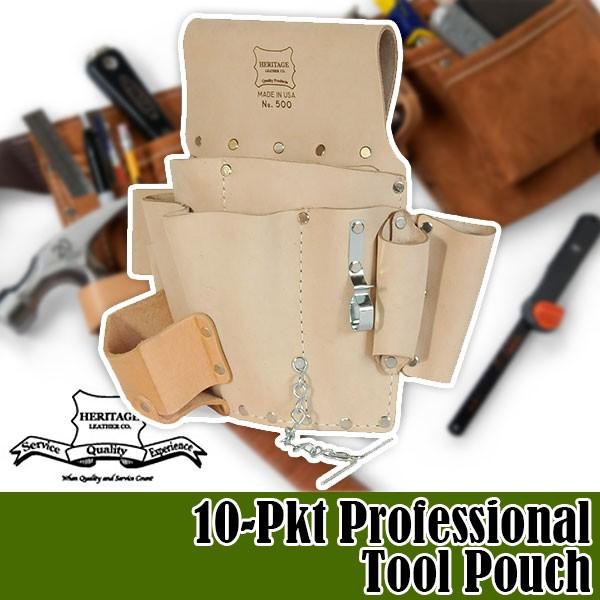 ヘリテージレザー 10-Pkt Professional Tool Pouch 腰袋 HL500