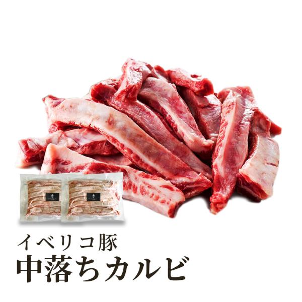 イベリコ豚 中落ち カルビ 1kg 豚肉 高級 特上 霜降り BBQ 冷凍 焼肉