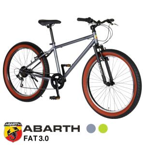 5/30〜6/11限定! 39,990円→34,990円! ABARTH(アバルト) FAT3.0 26インチ×3.0極太タイヤ装着 マウンテンバイク シマノ製6段変速機搭載