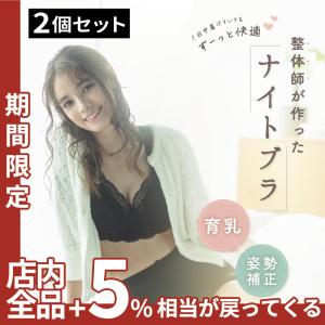 ブラジャー ブラ 補正下着 下着 ナイトブラ 昼夜兼用 バストケア バストアップ 育乳 美乳 RAKUNAラクナ  整体ナイトブラ 2個セット10%OFF