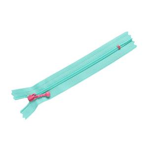 Y.K.K ポーチ用カラフルファスナー ミントグリーン×ピンク 14cm 5本 3CF14-CO8