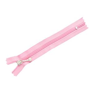Y.K.K ポーチ用カラフルファスナー ピンク×ホワイト 14cm 5本 3CF14-CO18