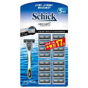 Schick(シック) 5枚刃 クラブパック (ホルダー(刃付き) 替刃 16コ付) ドイツ製 替刃 クアトロ5 シェービング カミソリ 髭剃り 男性