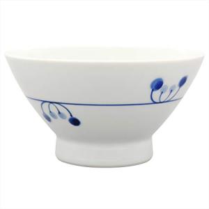 浜陶 波佐見焼 和山窯 flowers くらわんか碗 茶碗 リズム柄 385919 12cm