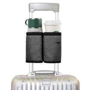[riemot] スーツケース用 ボトルホルダー サイズ調節可 小物入れ 旅行 出張用 グレー