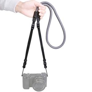 [VKO] カメラネックストラップ クライミングロープ製ショルダーストラップ 調節式な長さ80-13...