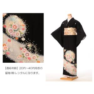 留袖 レンタル 黒留袖 フルセット 8AA29...の詳細画像1