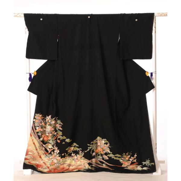 留袖 レンタル 黒留袖 フルセット 着物 結婚式 貸衣装 熨斗流れ 花車 爆買