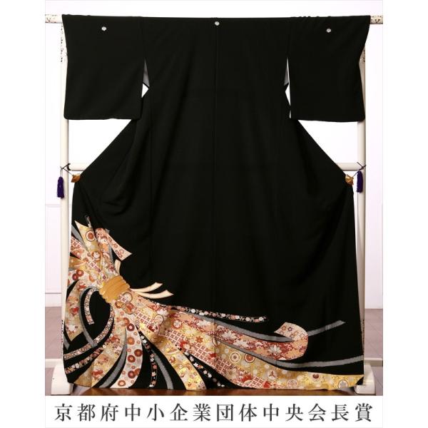 留袖 レンタル 黒留袖レンタルフルセット8AA75 レンタル留袖 着物レンタル 受賞柄 着物 結婚式...