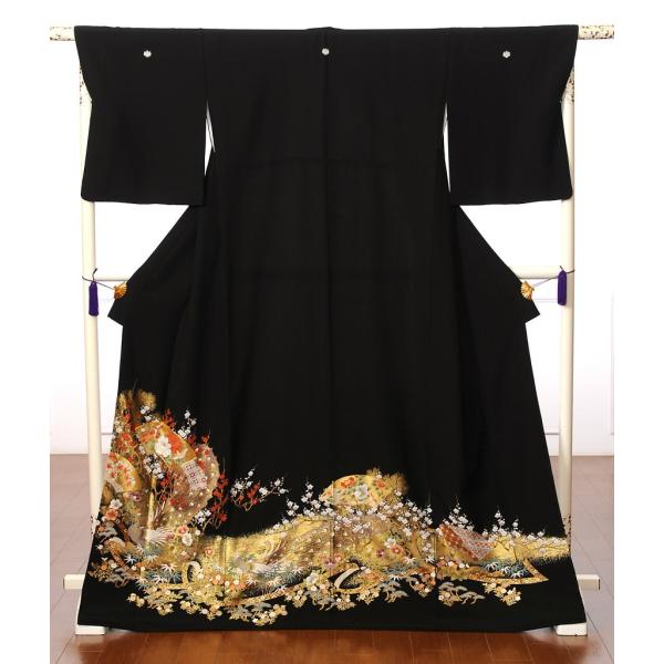留袖 レンタル 黒留袖 フルセット 扇面 結婚式 江戸妻 母親 爆買