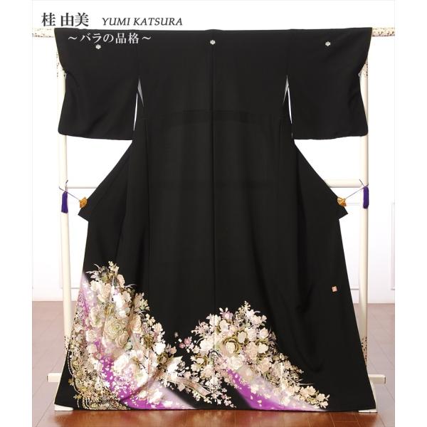 留袖 レンタル 黒留袖 フルセット 桂由美 結婚式 江戸妻 バラの品格 母親 爆買